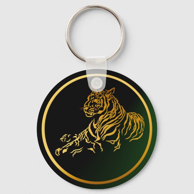 Llavero Keychain del tigre de oro (Anverso)