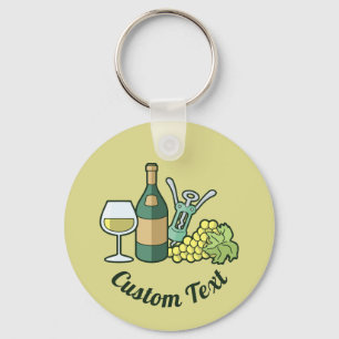 Llavero Keychain del vino blanco