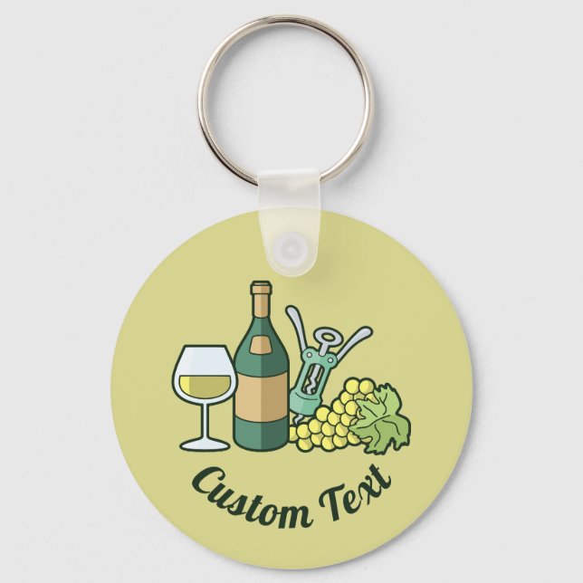Llavero Keychain del vino blanco (Anverso)