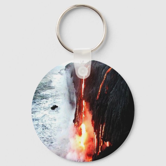 Llavero Keychain del Volcán Hawaiano (Anverso)