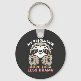 Llavero Keychain del yoga eslovaco - Más yoga menos drama