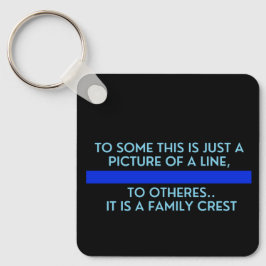 Llavero Keychain delgado de la línea azul
