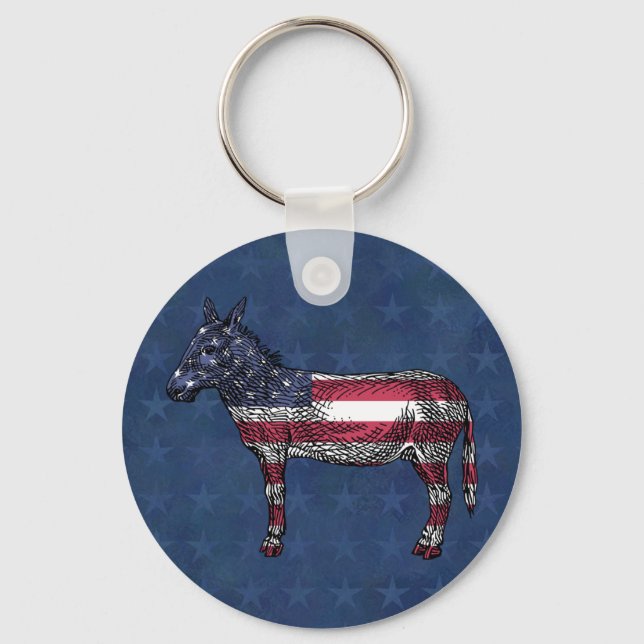 Llavero Keychain Democrático de Donkey (Anverso)