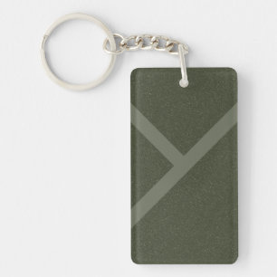 Llavero Keychain diagonal cruzada - Acrílico verde mosquit