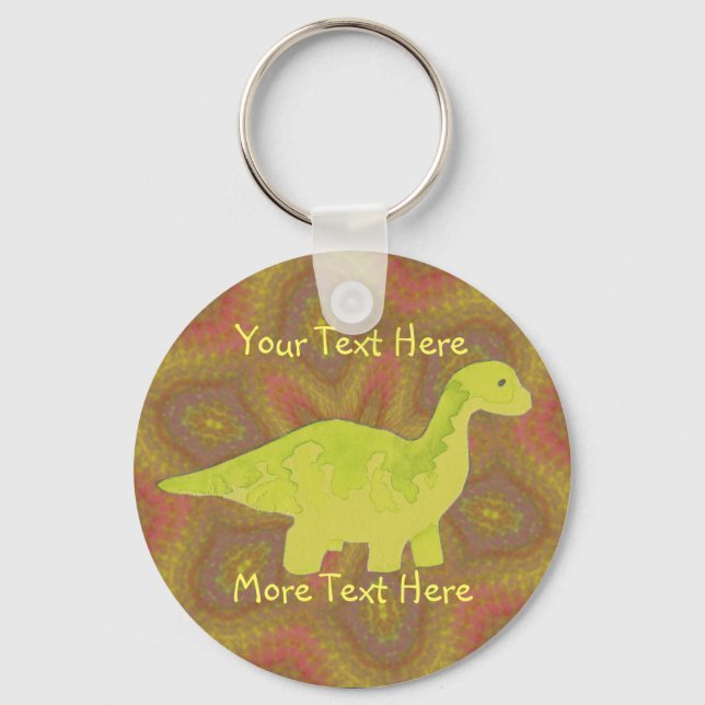Llavero Keychain Dino Amarillo (Anverso)