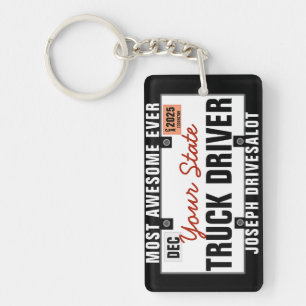 Llavero Keychain divertida de la placa de la licencia del 