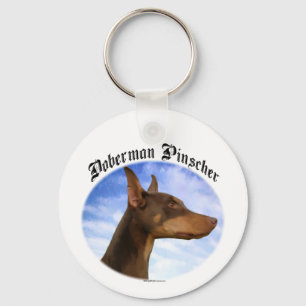 Llavero Keychain Doberman Pinscher Clouds