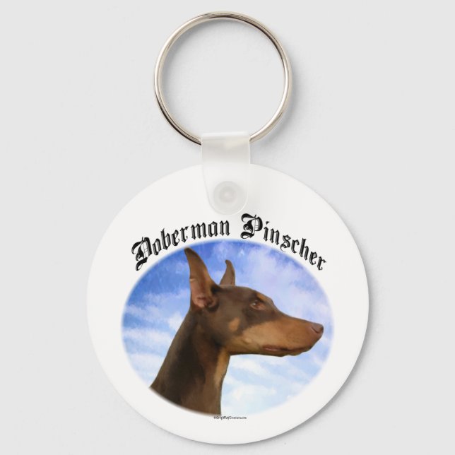 Llavero Keychain Doberman Pinscher Clouds (Anverso)