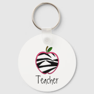 Llavero Keychain docente -Zebra Imprimir Apple con contorn