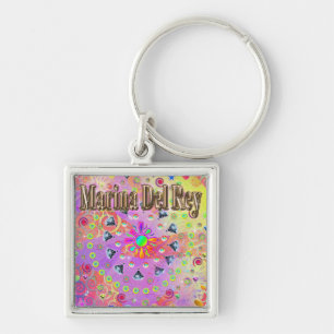 Llavero Keychain dorado con suerte de Marina Del Rey