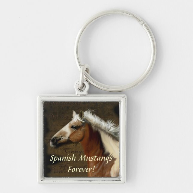 Llavero Keychain, el amante del caballo Mustang de España (Frente)