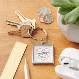 Llavero Keychain - El amor es el corazón de la palabra del