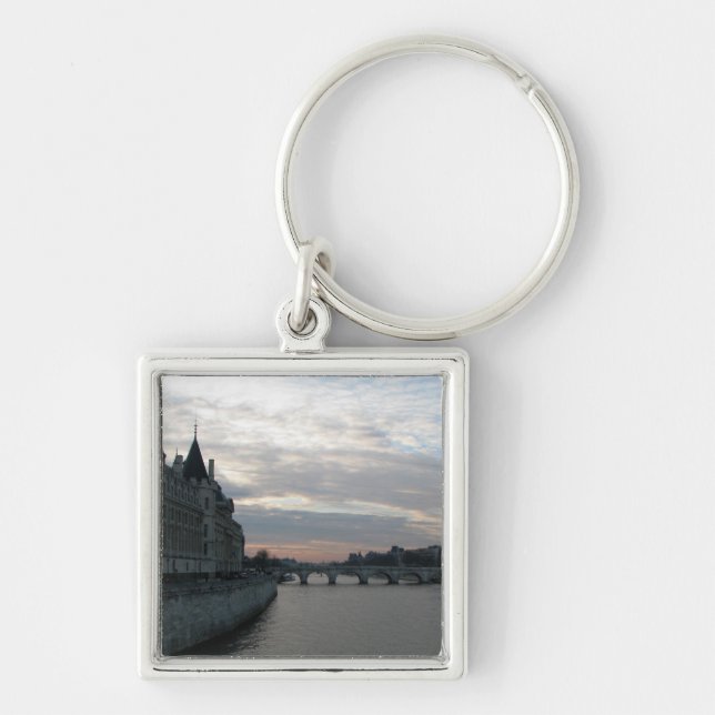 Llavero Keychain elegante con una bella puesta de sol en P (Frente)