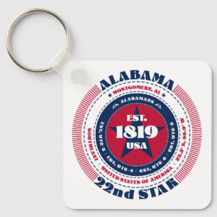 Llavero Keychain Estatal de Alabama