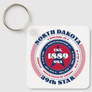 Llavero Keychain Estatal de Dakota del Norte
