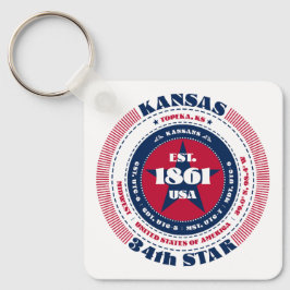 Llavero Keychain estatal de Kansas
