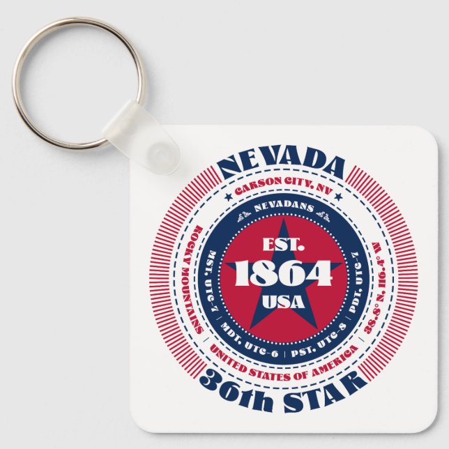 Llavero Keychain Estatal de Nevada (Anverso)