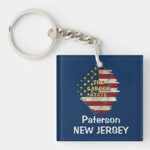 Llavero Keychain estatal de personalizado de Nueva Jersey