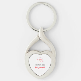 Llavero Keychain: Este corazón late al peruano