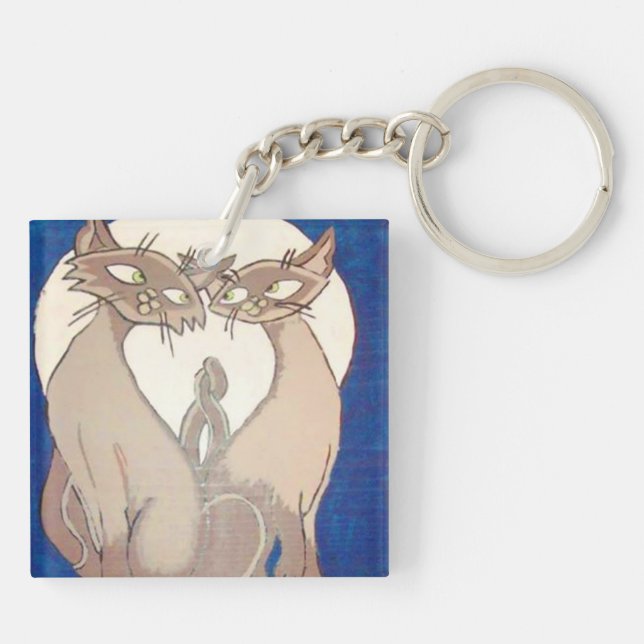 Llavero Keychain estilo siamés (Atrás)