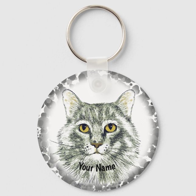 Llavero Keychain facial de gato (Anverso)