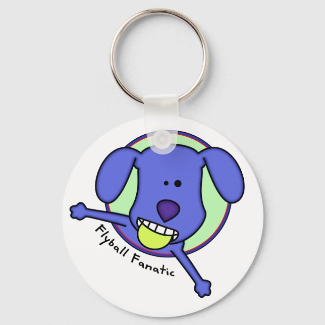 Llavero Keychain fanático del baloncesto azul (Anverso)