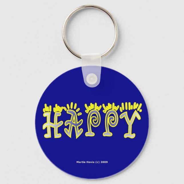 Llavero Keychain feliz (4c) (Anverso)