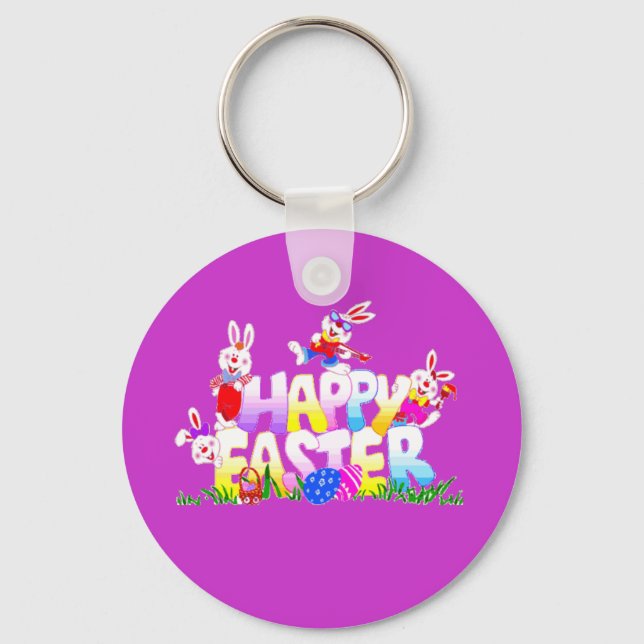 Llavero Keychain feliz de Pascua (Anverso)