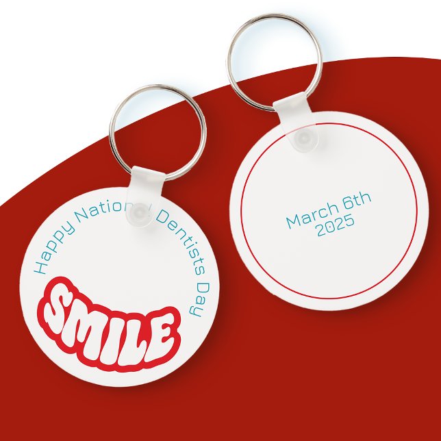 Llavero Keychain Feliz Día Nacional de los Dentistas (dentist day keyring)