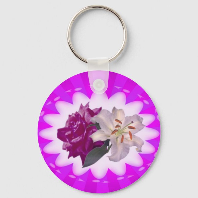 Llavero Keychain floral (Anverso)