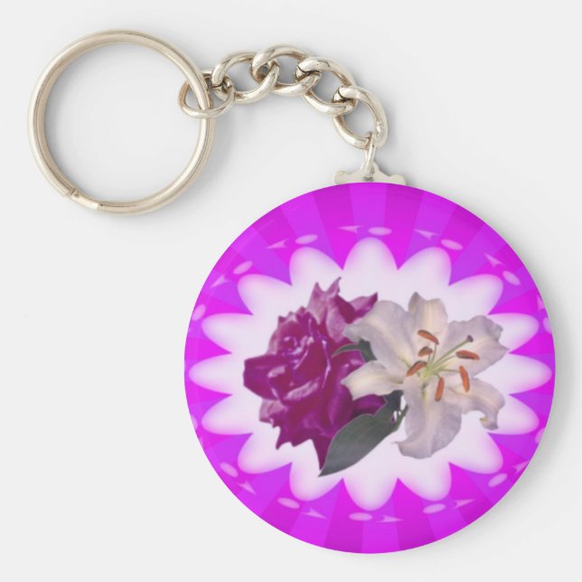 Llavero Keychain floral (Frente)