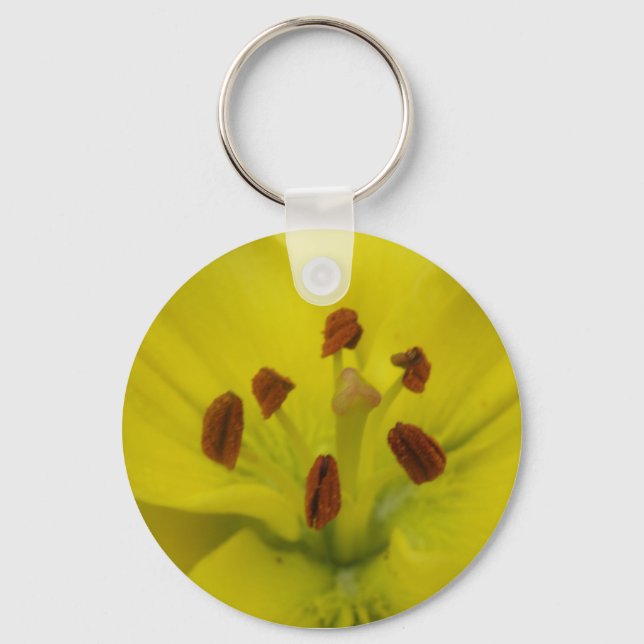Llavero Keychain floral amarilla (Anverso)