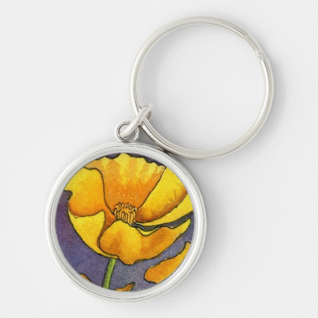 Llavero Keychain floral "Amarilla" (Frente)