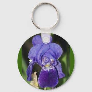 Llavero Keychain floral de Iris medio noche