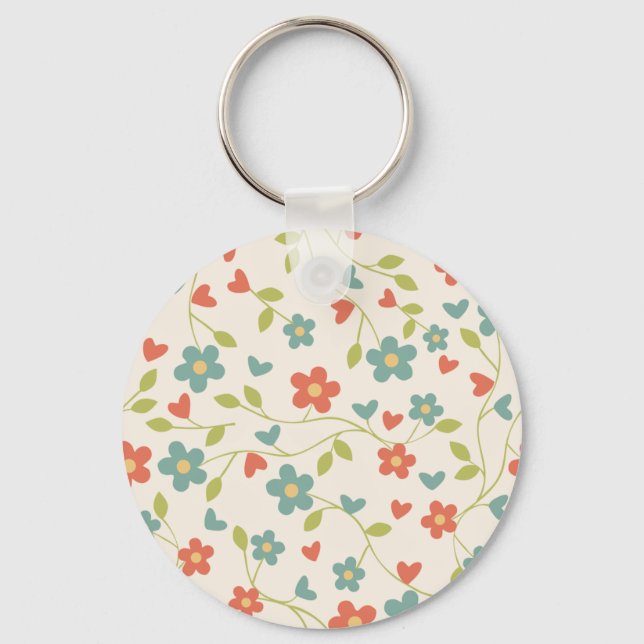 Llavero Keychain floral de primavera (Anverso)
