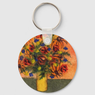 Llavero Keychain floral de "vesícula amarilla"
