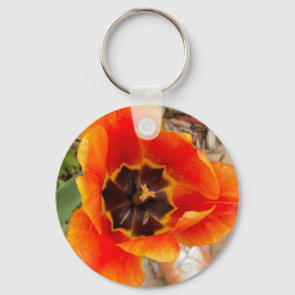 Llavero Keychain floral Metalizado