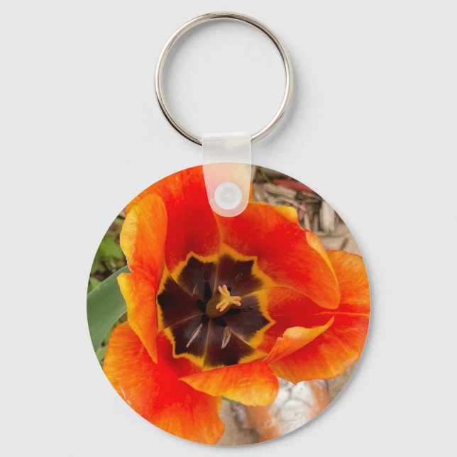 Llavero Keychain floral Metalizado (Anverso)