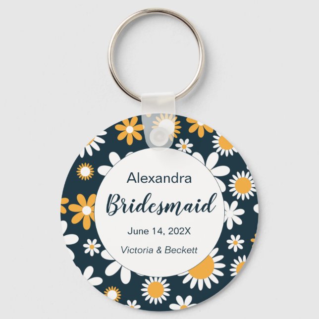 Llavero Keychain floral moderna (Anverso)