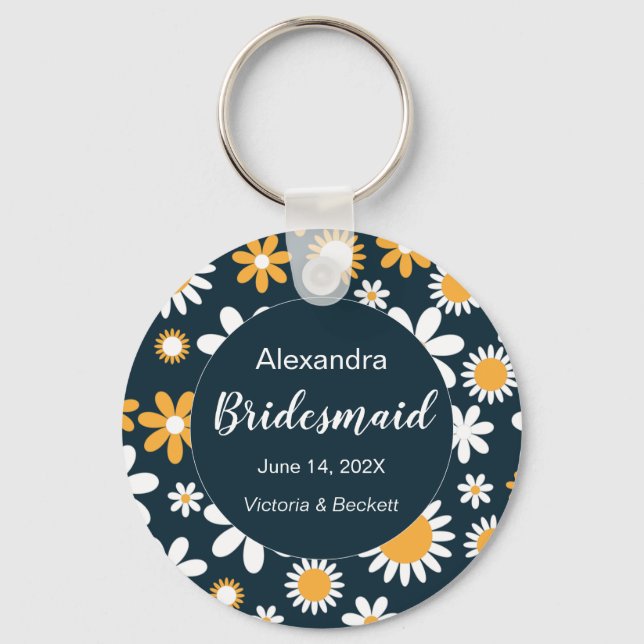 Llavero Keychain floral moderna (Anverso)