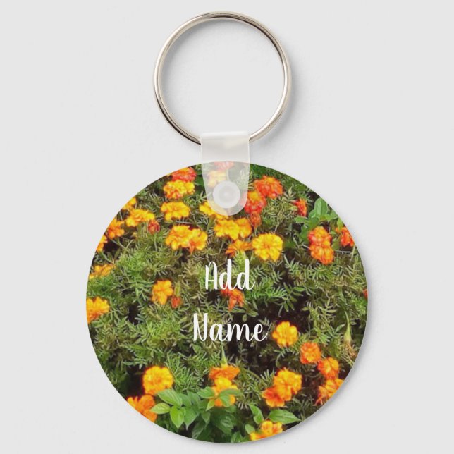 Llavero Keychain floral personalizada (Anverso)