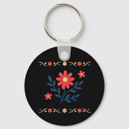 Llavero Keychain floral personalizada