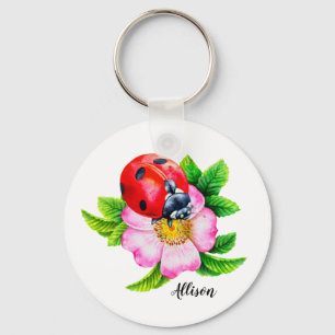 Llavero Keychain floral personalizada