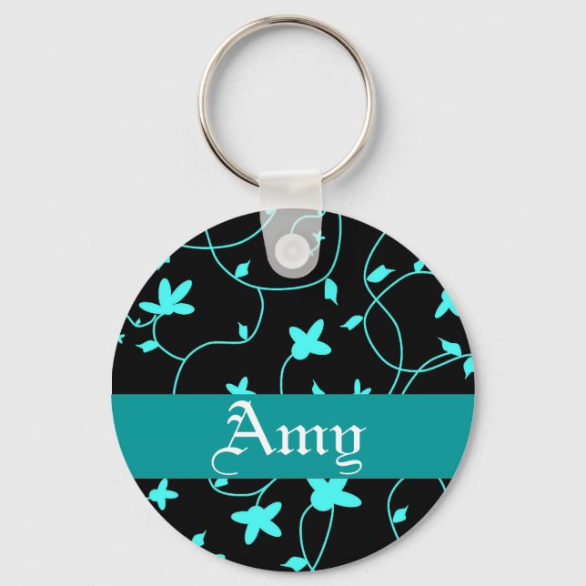 Llavero Keychain floral - ¡Personalízalo! (Anverso)