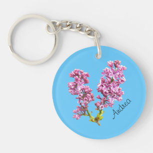 Llavero Keychain - Flores de Lilac