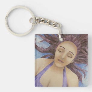 Llavero Keychain flotante de diosa del agua