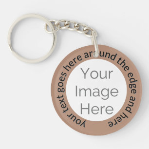 Llavero Keychain fotográfico personalizado - Mocha mousse 