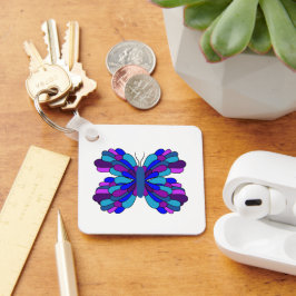 Llavero Keychain Funky Blue Butterfly