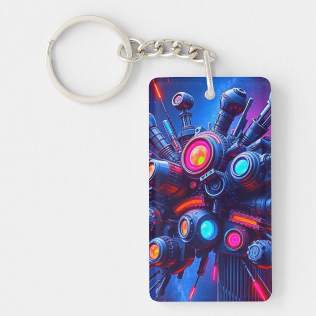 Llavero Keychain futurista de Tech Orb | Accesorio (Frente)