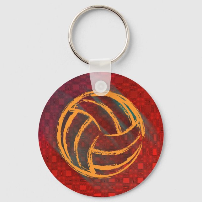 Llavero Keychain geométrica de voleibol (Anverso)